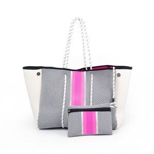 NWT. Babs + Birdie Aniella Large Neoprene Tote w/ Matching Wristlet